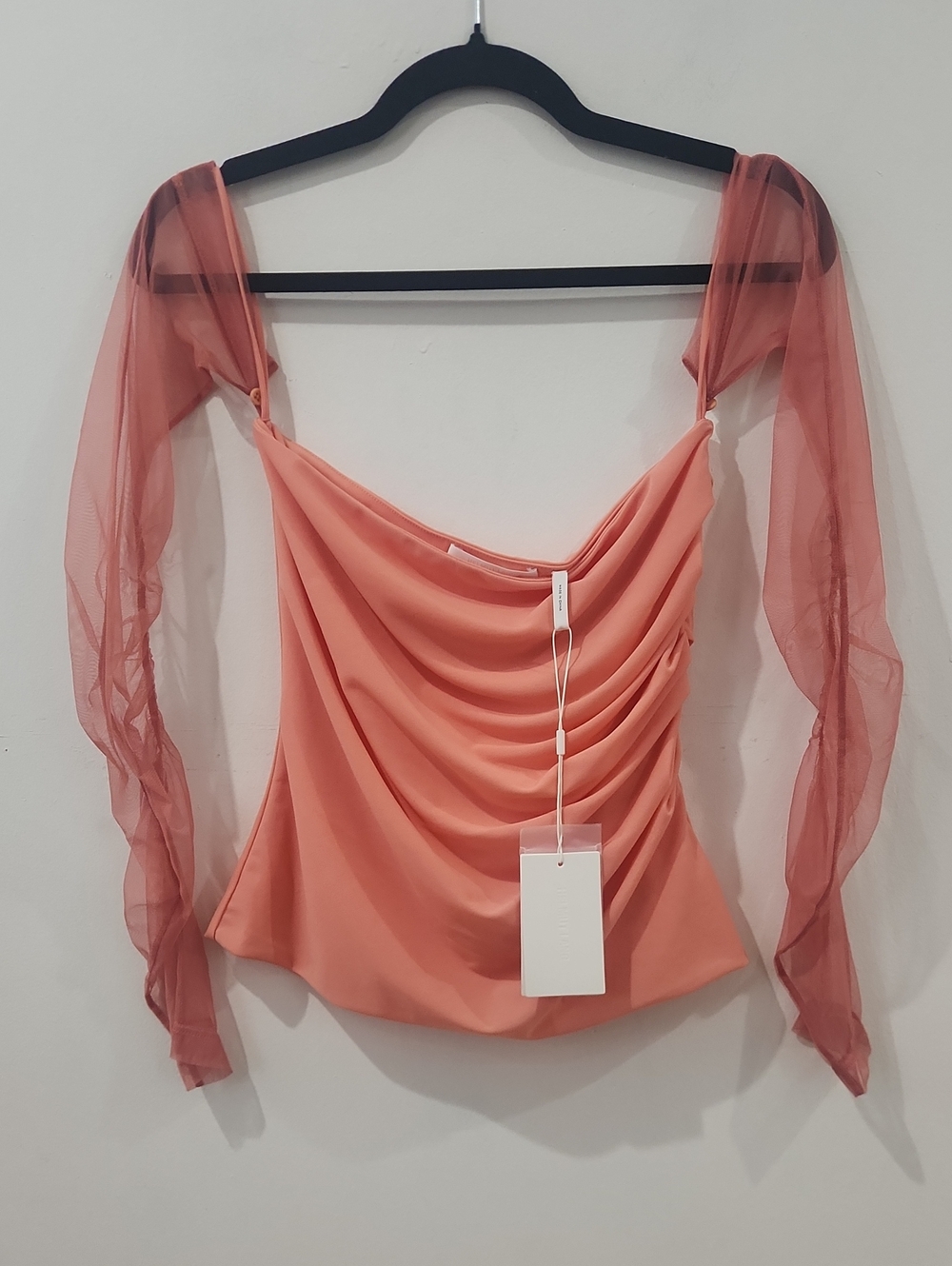 Helmut Lang Sheer Sleeve Tube Top - Picture 2 of 12